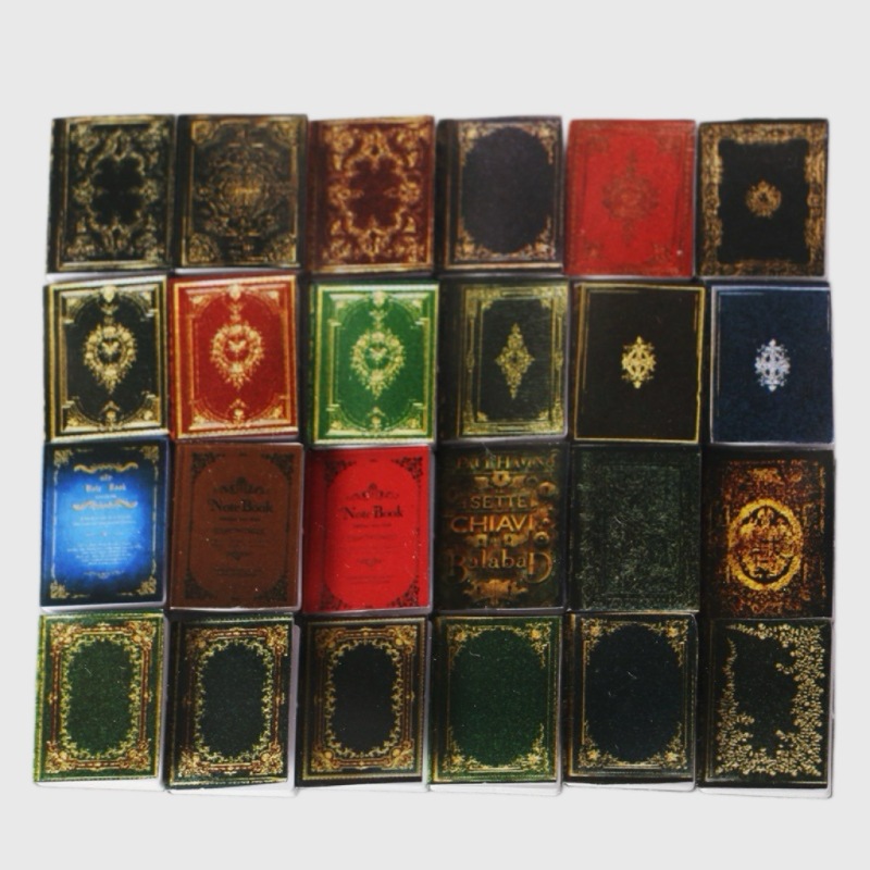 1:12 Dollhouse Miniature Classical Book Set Miniature Scene Decoration