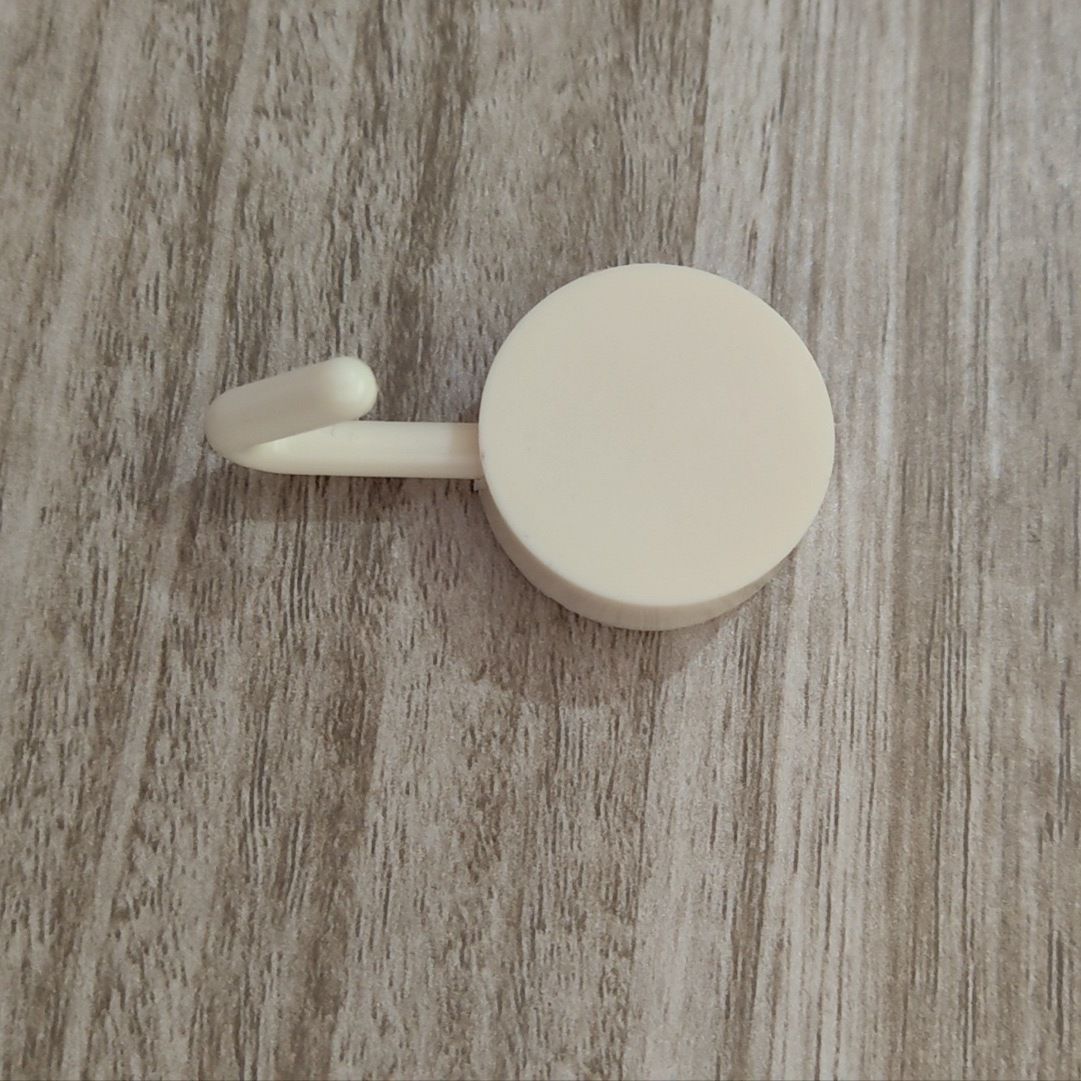 연결 미니 후크 [흰색 - 뒷면 접착 없음] 후크 1개