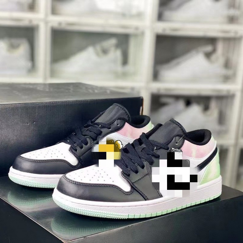 莆田 AJ1 ロートップフルヘッドレイヤーピュアオリジナル 2024 新色黒緑竹林パンダネイビーブルー男性と女性のスポーツシューズ|undefined