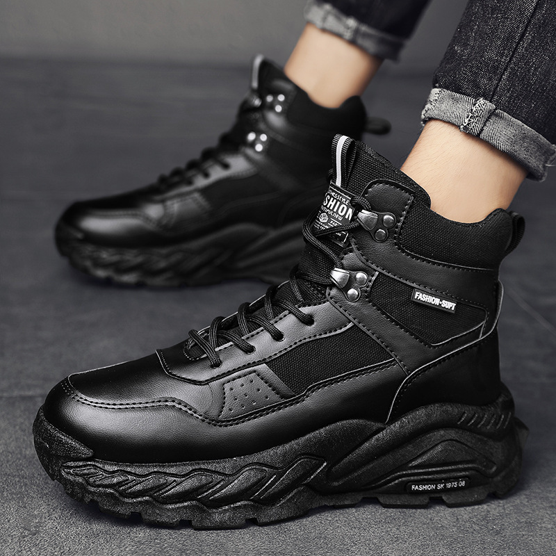 Мужские ботинки martin, осенние спортивные повседневные высокие британские рабочие ботинки, универсальная модная рабочая защитная обувь, зимняя обувь