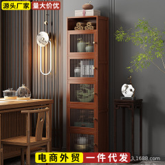 博古架新中国式非実木多宝閣茶葉棚展示棚置物棚茶室茶器収納棚