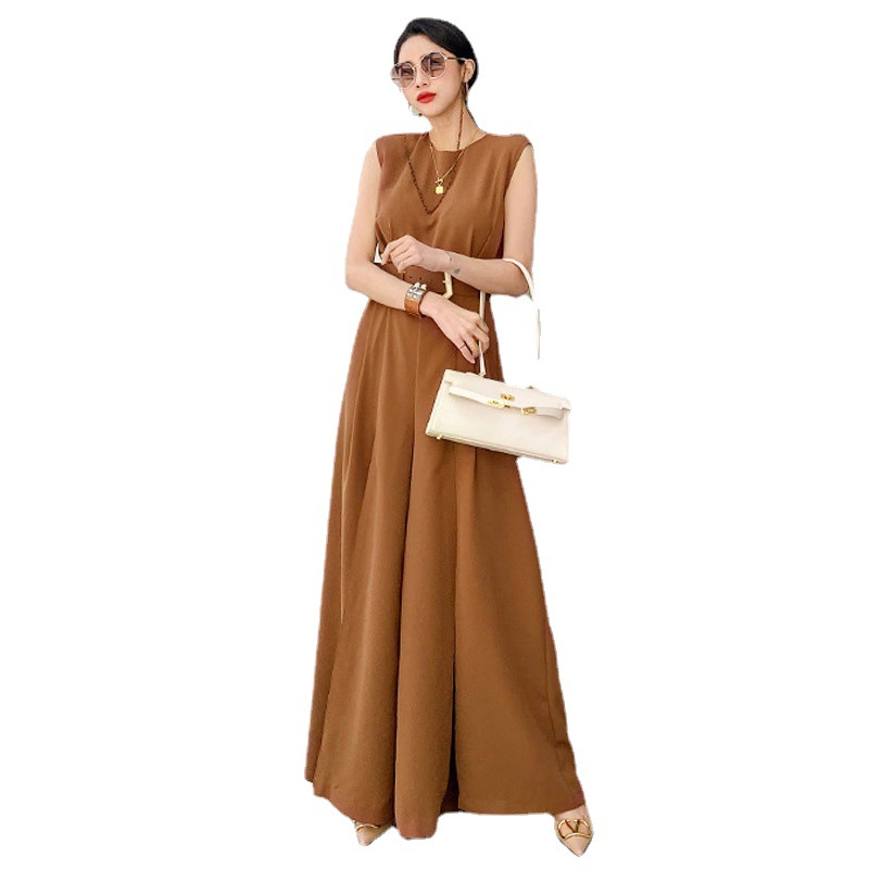 Estilo coreano estilo francés elegante cintura adelgazante pantalones divididos de pierna ancha ropa de mujer transfronteriza 2023 nuevo mono profesional de moda image 6