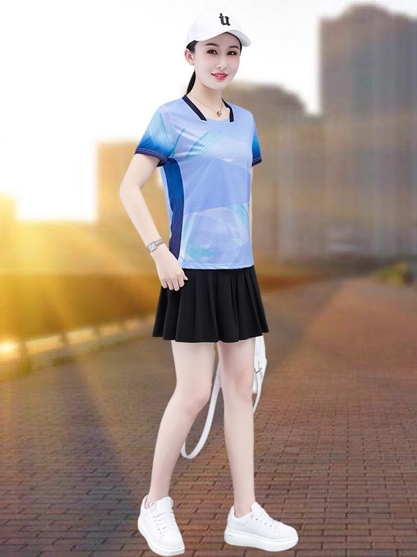 冰丝速干短裤运动套装女夏季2025新款网球羽毛球晨跑服短裙两件套|undefined