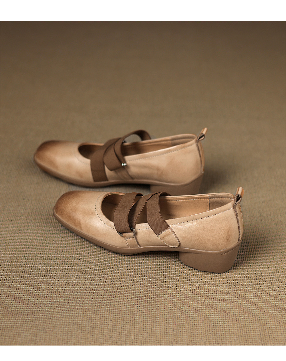 Giày Mary Jane nữ quai ngang gót xuồng 4 cm, phong cách ballet retro — đen chi tiết 17