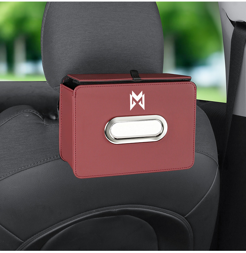 Suitable for Mengshi 917/M817/M800 vehicle-mounted foldable tissue box, multifunctional storage tissue bag, storage box