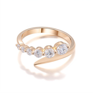 Creative ring K gold cultivation diamond ring row ring D color ins wind ring niche fashion factory wholesale jewelry