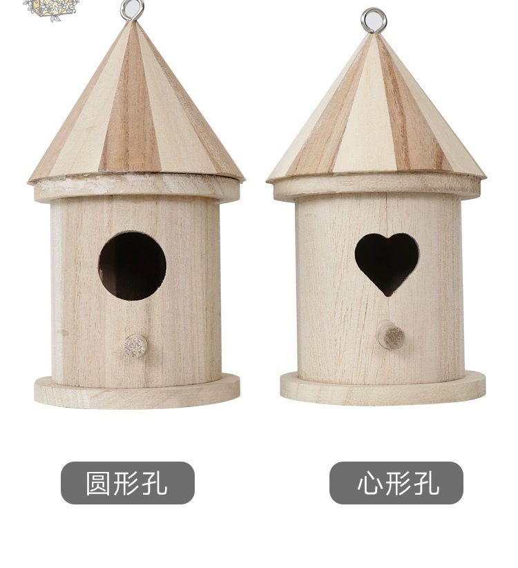 Деревянное Птичье гнездо на открытом воздухе кормушка для птичьего гнезда Сращивание птичий домик DIY детская раскраска кулон Птичье гнездо