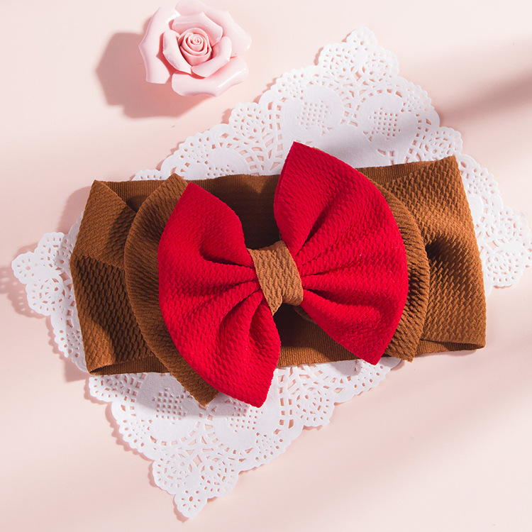 Fashion Children's Solid Color Double-layer Bowknot Hairband display picture 22