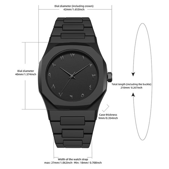 Explosive Arabic Digital Middle East Hot Black Matte Oil-sensitive Plastic Men's Watch Wholesale Cross-border Quartz Watch