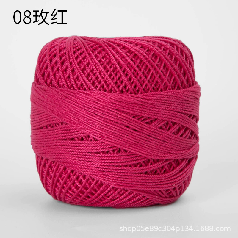 Шёлковая crochet нить шарики, 3 размера, разноцветная пряжа для вязания сумок и крючком