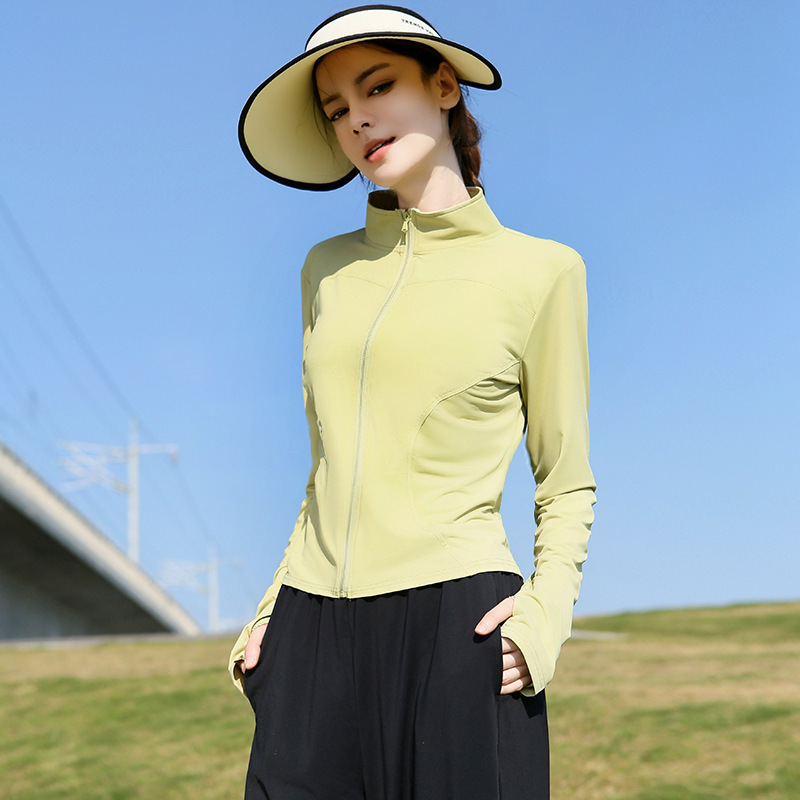 Moxun ロマンチックなスリム日焼け防止服女性のための夏 2025 新しいスタイル小さなウエストアイスシルクタイトなショート日焼け防止服ジャケット|undefined