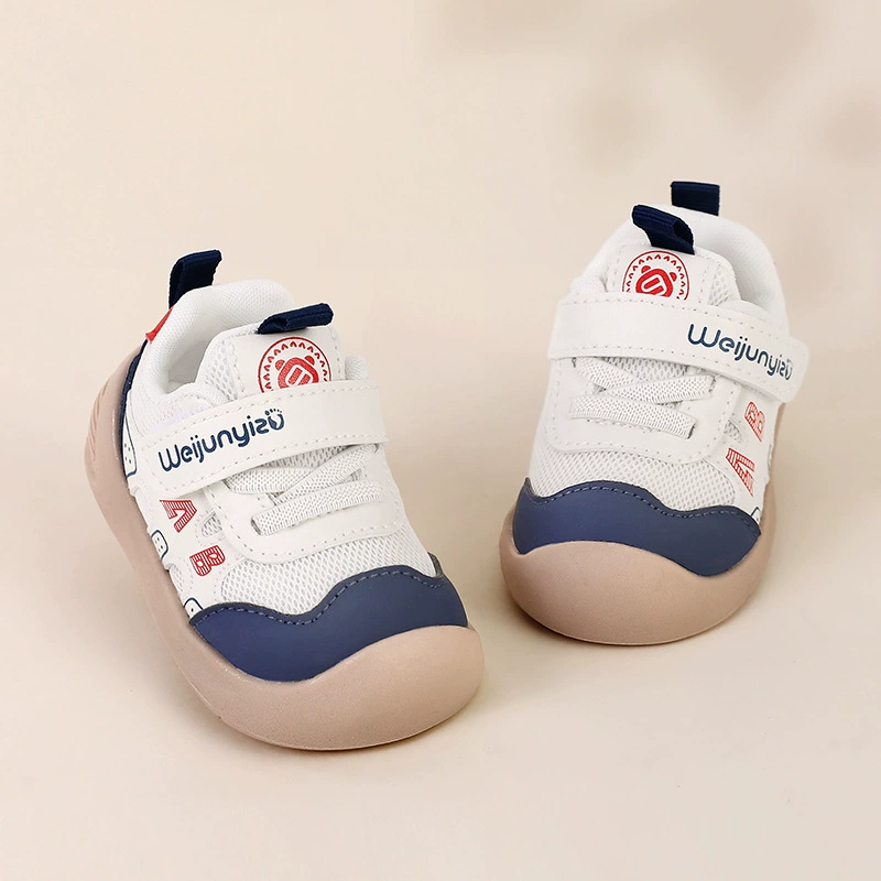 2024 новая весенняя и осенняя ходунка детская мягкая подошва нескользящая детская обувь 0-1-2 лет дышащая обувь для мальчиков