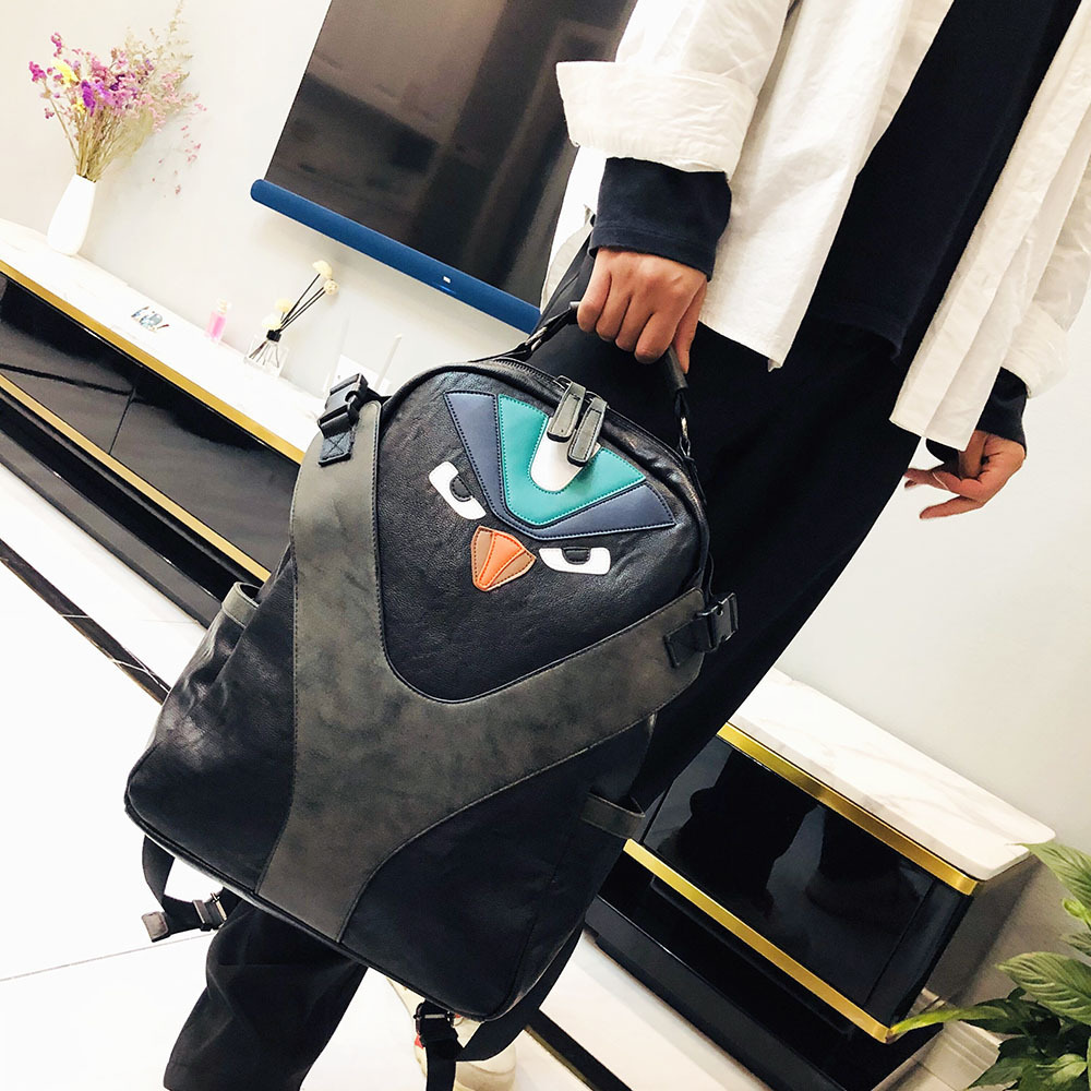 Zaino alla moda, zaino scolastico di grande capacità con motivo Angry Birds, borsa per computer con personalità adatta a tutti, per uomini e donne, 14 pollici, nero_voghion.com