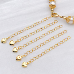 銅メッキ 18 K リアルゴールド DIY ジュエリーアクセサリーブレスレットネックレスアクセサリーウォータードロップラブスターピンチテールチェーン延長チェーン