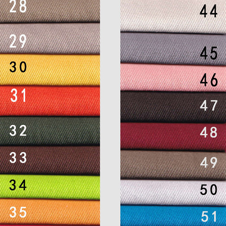 Precio de fábrica nueva moda al por mayor 100 algodón material de tela de twill orgánica