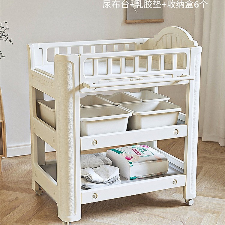 Mesa de pañales para bebés Babyviva Mesa de cuidado para tocar para bebés Cambio de pañales Cuna de baño para recién nacidos extraíble