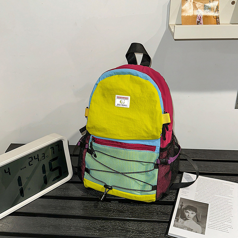 潮牌户外双肩包男旅游轻便徒步爬山防水登山包大学生超轻时尚书包|undefined