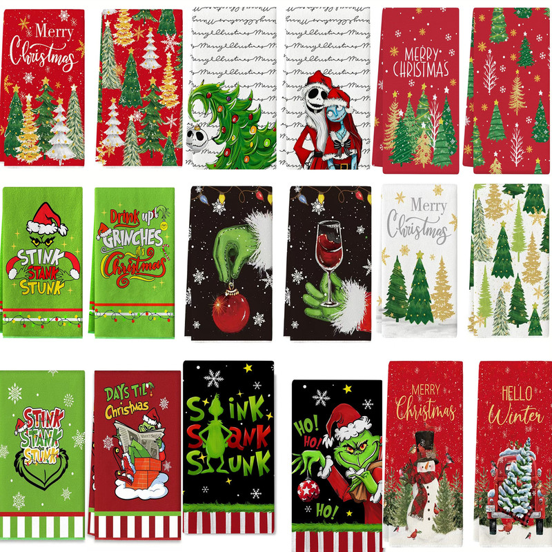Christmas Snowman Kitchen Dish Towel Kitchen Cleaning Towel Christmas Tree Santa Claus Decorative Towel Kitchen Tea Towel Christmas Snowman Kitchen Dish Towel Kitchen Cleaning Towel Christmas Tree Santa Claus Decorative Towel Kitchen Tea Towel