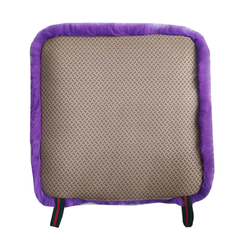 Autumn and Winter encryption thickened imitation rabbit fur three-piece car cotton cushion square cushion imitation wool car cushion without back cushion