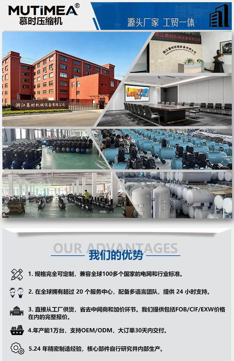 Integrated mobile screw air compressor 7.5kw permanent magnet variable frequency air compressor for real stone paint and auto repair