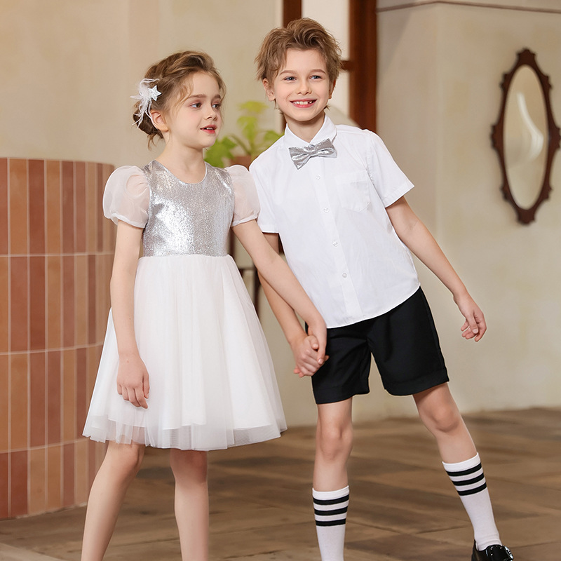 Uniforme de actuación del coro de niños del día de junio, foto de graduación de jardín de infantes, ropa de actuación, vestido de baile de recitación de poesía de escuela primaria y secundaria