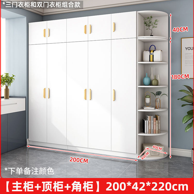 衣柜对开门家用卧室简易出租房用小户型板式柜收纳柜子网红挂衣橱|undefined