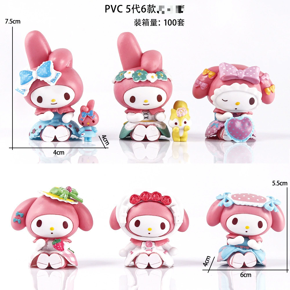 Слепая коробка фигурки (Мелодия) 3-пакет — мини-фигурки PVC с аксессуарами, разнообразные стили