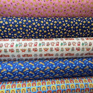厂家批发 全棉斜纹22年小卡通床品面料133*72幼儿园儿童卡通布料