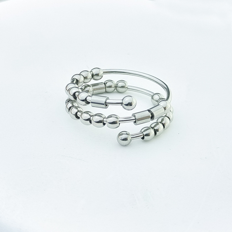 Simple Style Geometric Solid Color Stainless Steel Polishing Plating Open Rings display picture 1