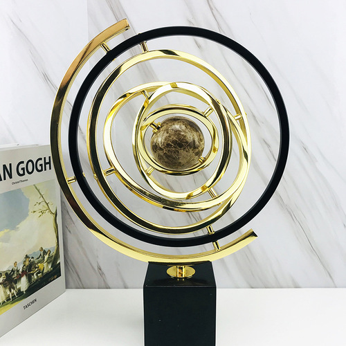 Modern light luxury globe ornaments high-end wine cabinet TV cabinet office desktop home living room art decoration