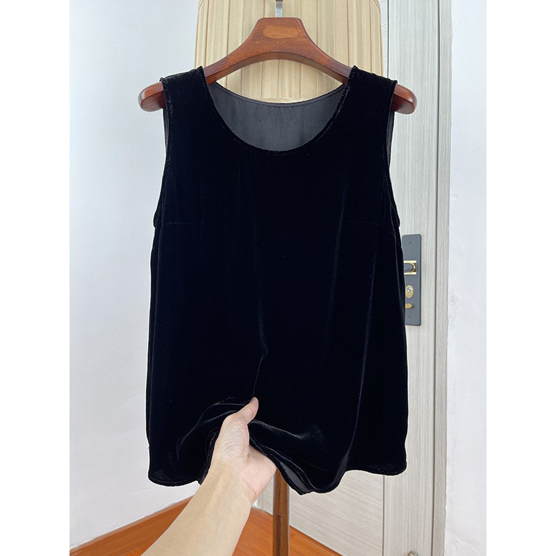 2026 Silk Velvet Sleeveless Vest for Women, Summer Thin Loose Versatile Solid Color Mulberry Silk U-Neck Undershirt 2026 Silk Velvet Sleeveless Vest for Women, Summer Thin Loose Versatile Solid Color Mulberry Silk U-Neck Undershirt
