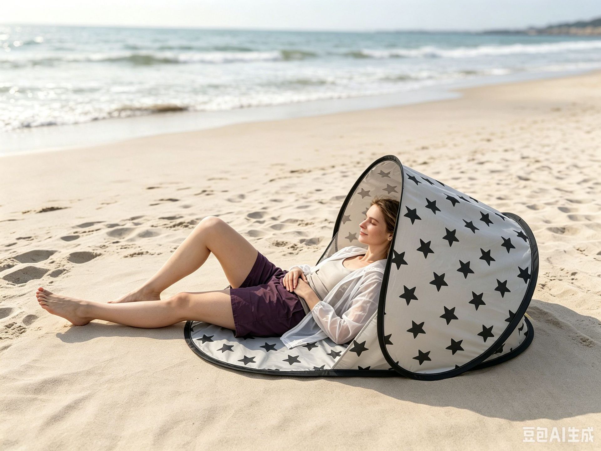 One-Second Quick-Opening Automatic Pop-Up Beach Tent, Sunshade Canopy for Park and Outdoor Use, Sun Protection