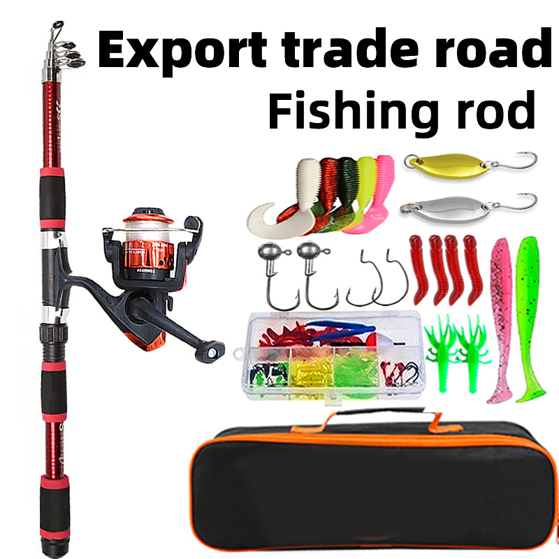 Ultra sección corta caña de pescar traje combinación mar caña de pescar portátil mini caña de pescar conjunto completo mar Rod traje de artes de pesca traje