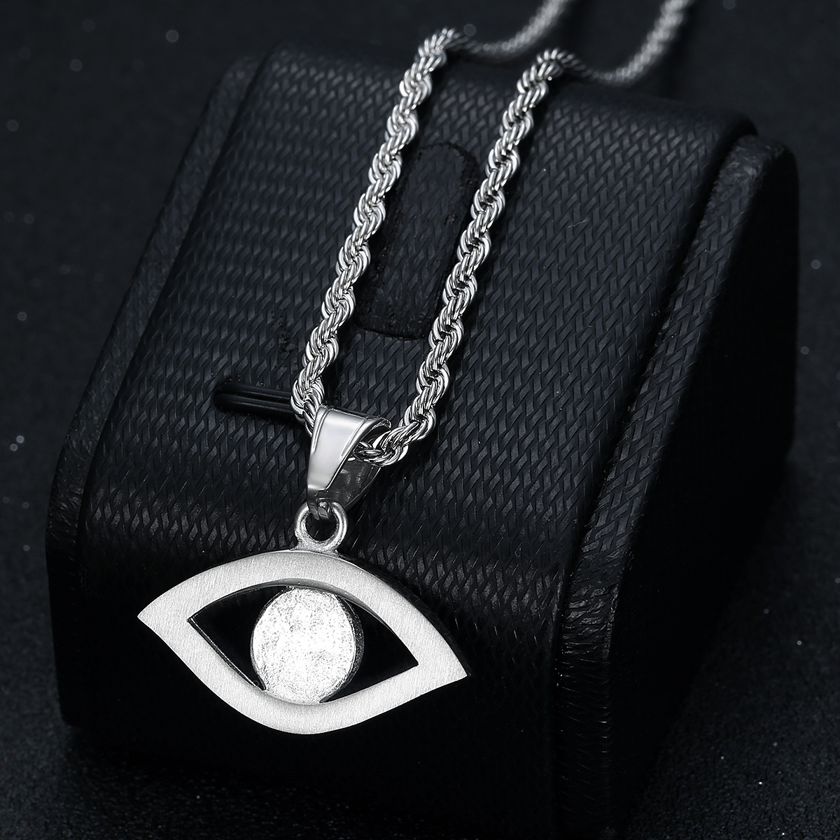 Party, Street Occasion Titanium Steel Material Hip-Hop Eye Titanium Steel Plating Rhinestones 18K Gold Plated Men's