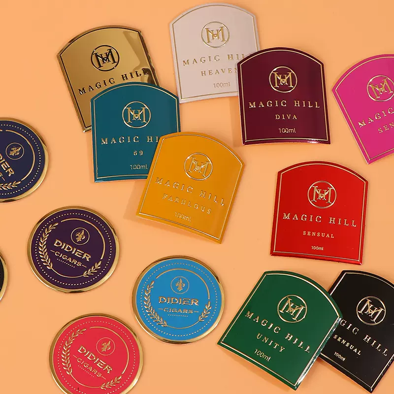 厂家供应高级香水标牌定制香水瓶logo金属标签印刷冲压化妆品铭牌