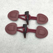 高档爆款 牛角绳子对扣 大衣风衣外套皮袢扣 休闲服饰配件DIY