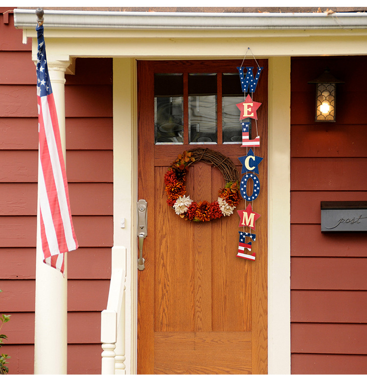 Fashion American Independence Day Holzanhänger Home Decoration display picture 6