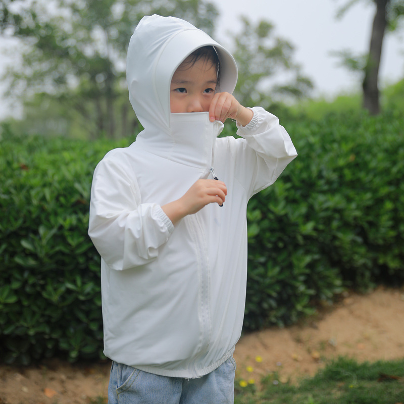 UPF50 + niños de protección solar ropa nylon verano nuevos niños y niñas sombrero ala protección UV piel ropa padre-niño al aire libre