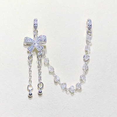 14K Gold-Plated Color-Preserving Crystal: Zərgərlik ara hissələri - bright-silver-zircon-chain-terms