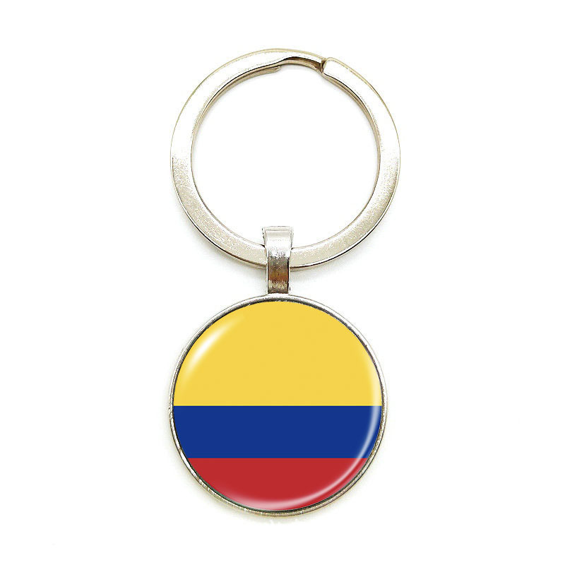 Copa del Mundo 2026 llaverera 48 banderas nacionales insignia colgante Estados Unidos, Canadá, México nuevos productos transfronterizos llaves de metal creativas