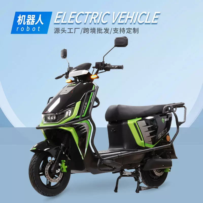 外贸跨境机器人电动车成人电动车超长续航通勤踏板车大功率电瓶车