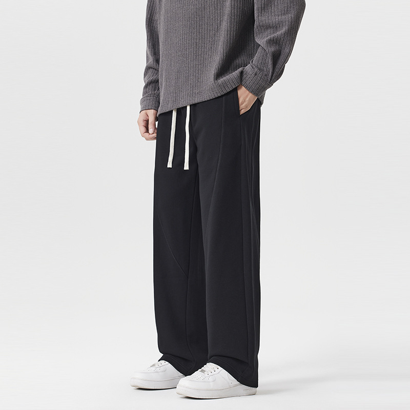 Nuevos pantalones pesados de estilo masculino estilo casual pantalones de diseño linea pantalones largos sueltos pantalones deportivos rectos image 3