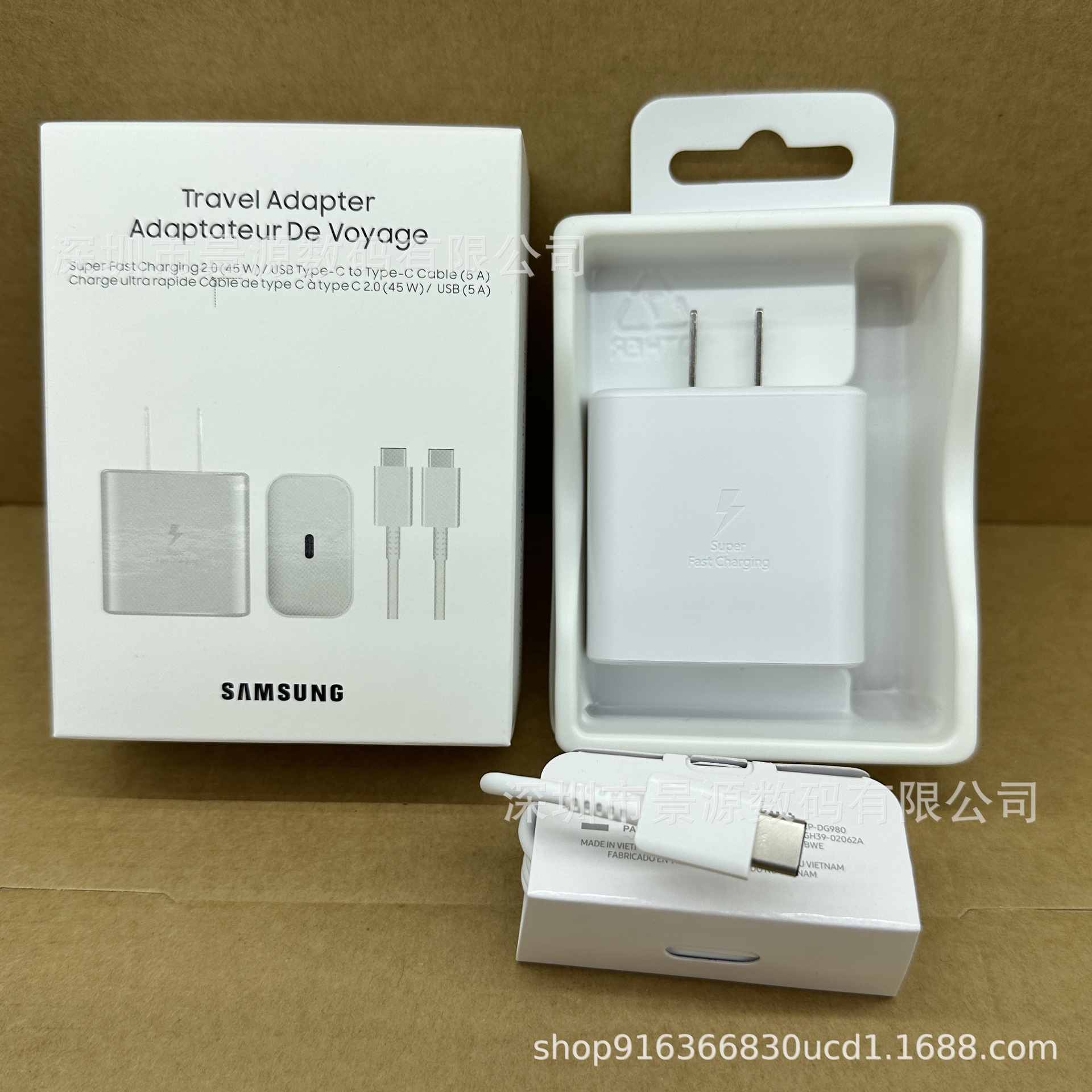 Cargador estándar americano PD45W para Samsung note20/S22 original 45W estándar americano carga rápida cabeza EP-TA845