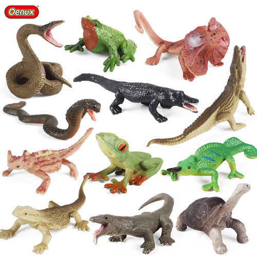 Cross-border simulation cognitive mini reptile amphibian Darwin tree frog anaconda lizard elephant turtle teaching aids ornaments