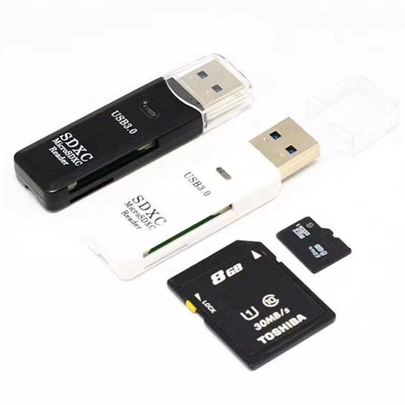 USB3.0 кард-ридер многофункциональный, SD + TF двухв-одном для мобильного V8 и компьютера, комбинированный кард-ридер