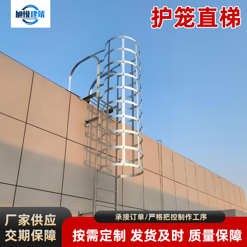 厂家建筑工地施工基坑直梯安全梯笼爬梯市政桥梁施工护笼爬梯