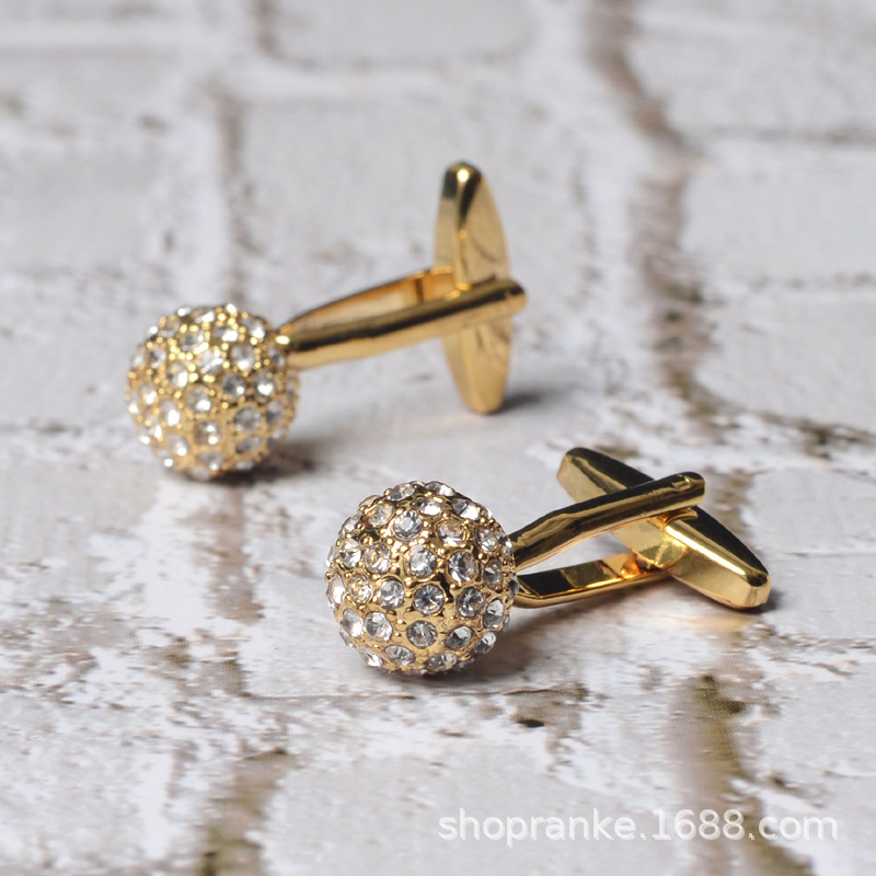 Ball Pineapple Diamond French Shirt Cufflinks Cuffnails Men's Cuff Nails Business French Buckle High-end Gift for Men and Women