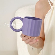 ins风大耳朵玻璃杯磨砂高颜值女家用水杯马克杯精致咖啡杯伴手礼