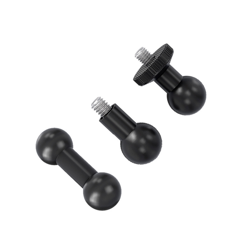 17mm Universal Double Ball Head to 1/4 Screw Adapter Accessories for Car-Mounted Phone Live Streaming and Photography Stand Accessories 17mm Universal Double Ball Head to 1/4 Screw Adapter Accessories for Car-Mounted Phone Live Streaming and Photography Stand Accessories