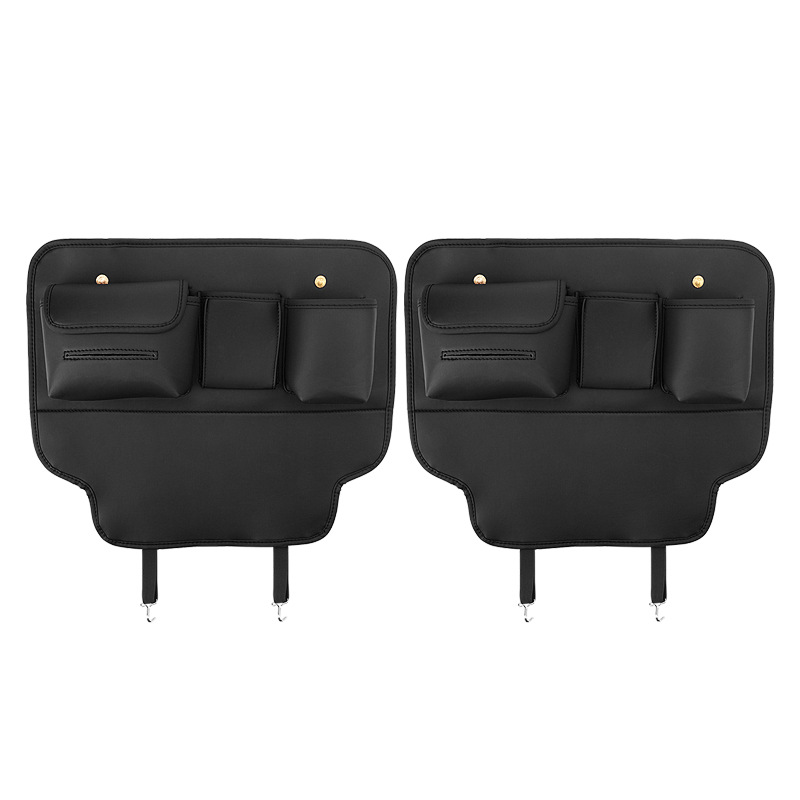 decoration, full coverage, Universal Chair back anti-kick pad - premium-black-note-car-logo-pair